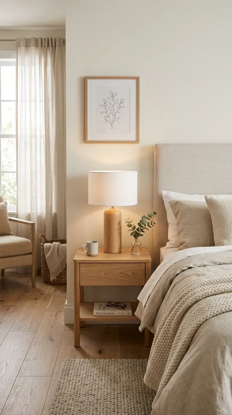 Minimalist Wood Base Table Lamp