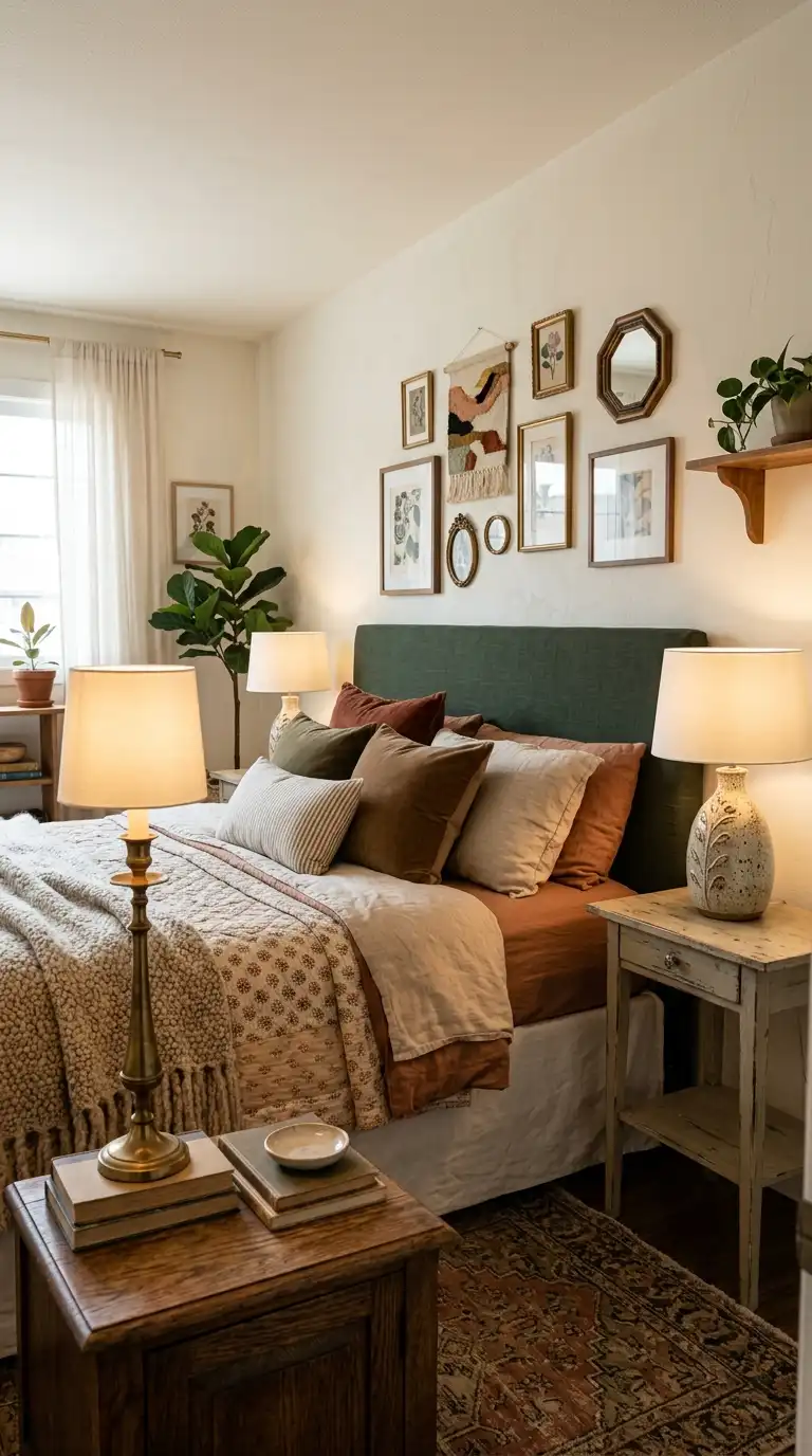 Mismatched Lamps For Eclectic Bedrooms