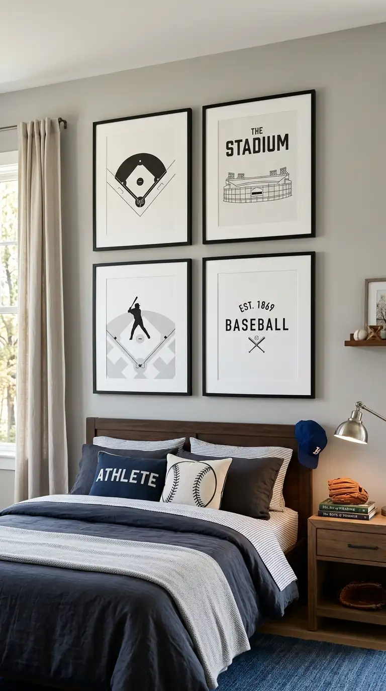 Modern Baseball Dugout Wall Art