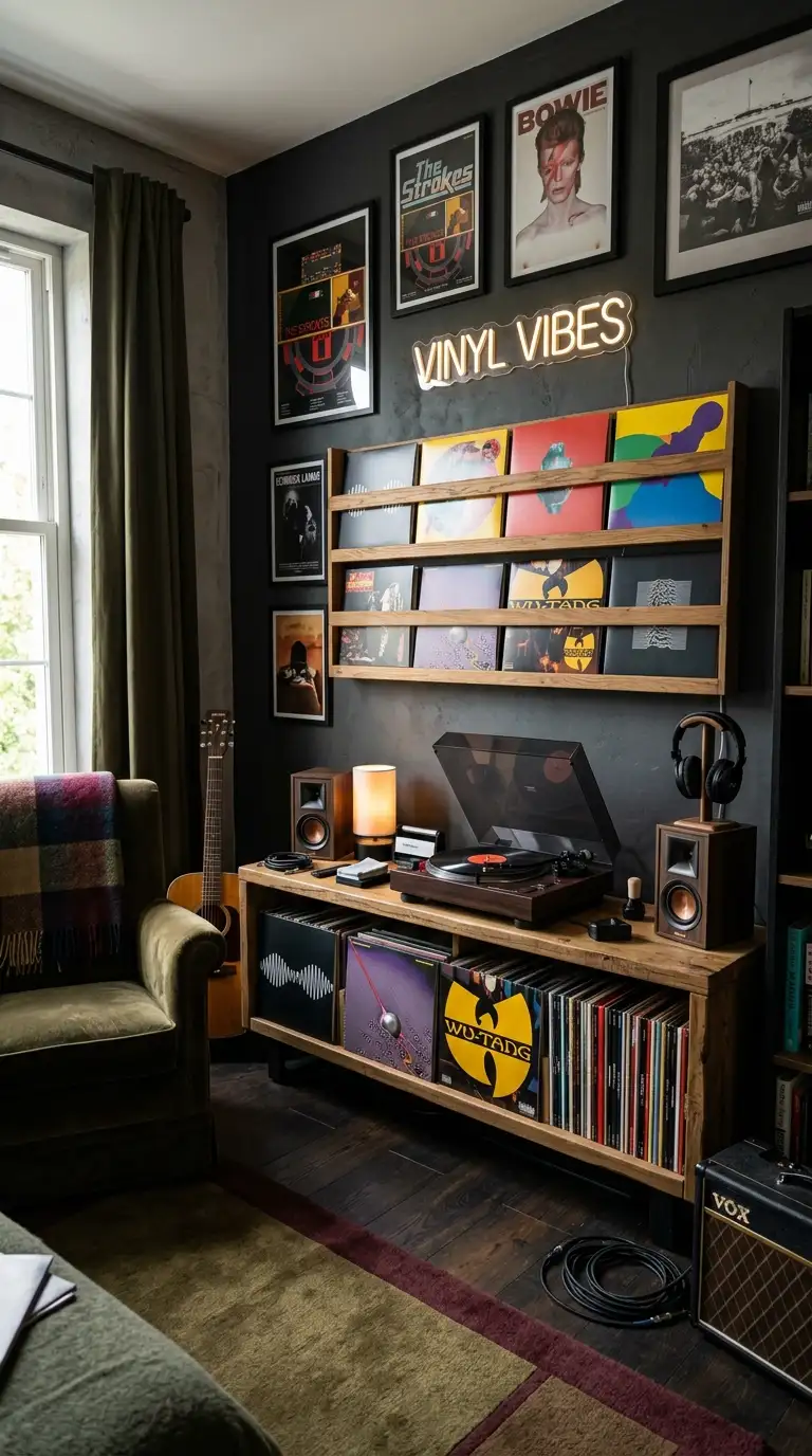Moody Music Corner Bedroom