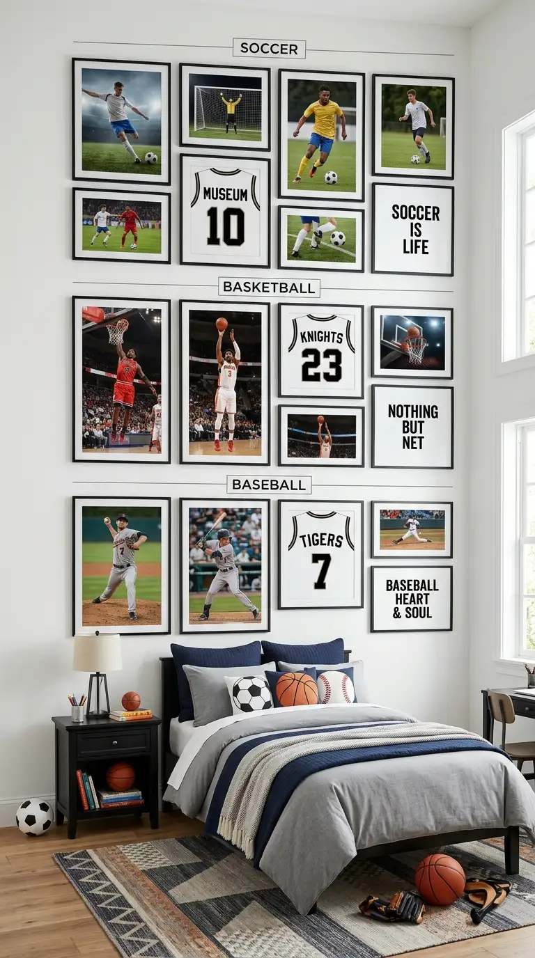 Multi Sport Athlete Display Wall