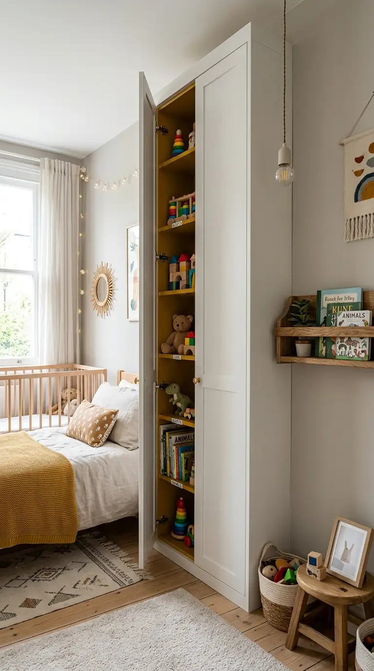 Narrow Vertical Toy Cabinet