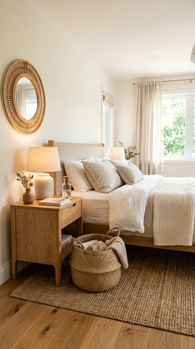 Natural Wood And Woven Accents