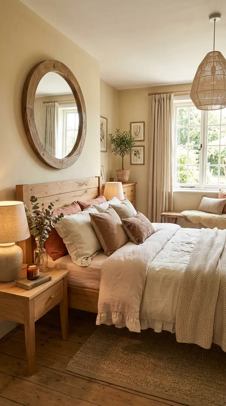 Natural Wood Romantic Bedroom
