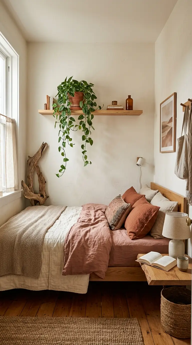 Nature Inspired Compact Bedroom
