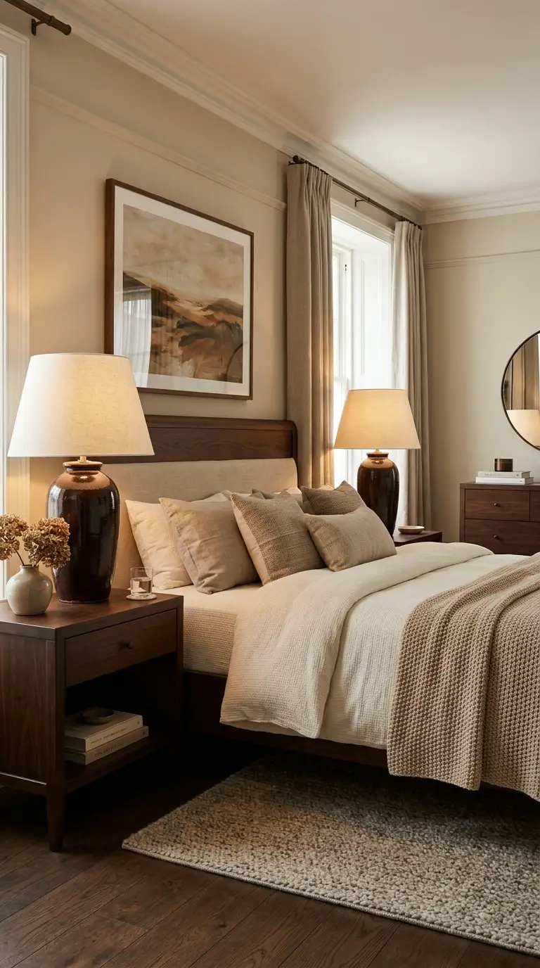 Oversized Bedside Lamp Statement Pair
