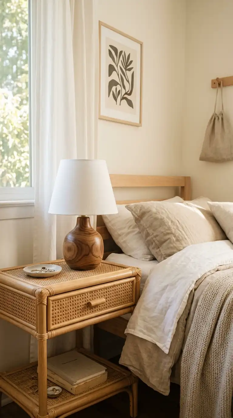 Petite Wooden Lamp With Warm Light