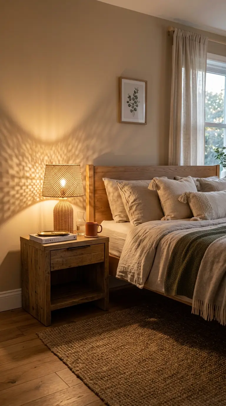 Rattan Lamps With Earthy Textures