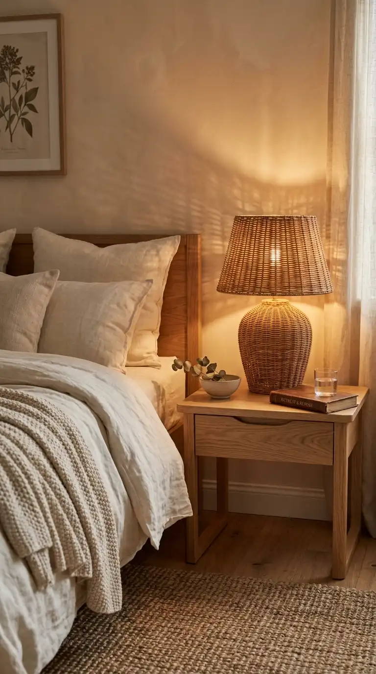 Rattan Lamps With Warm Glow