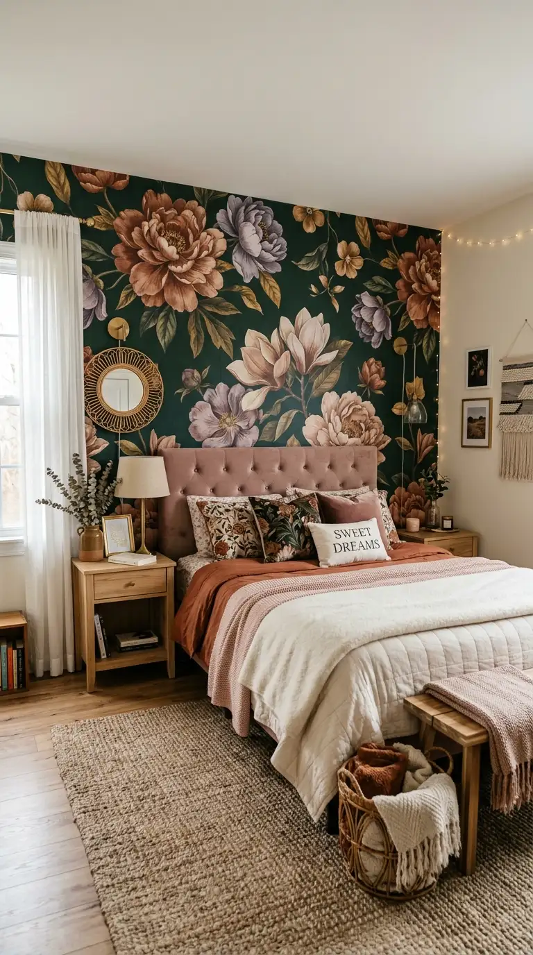 Romantic Floral Wallpaper Accent