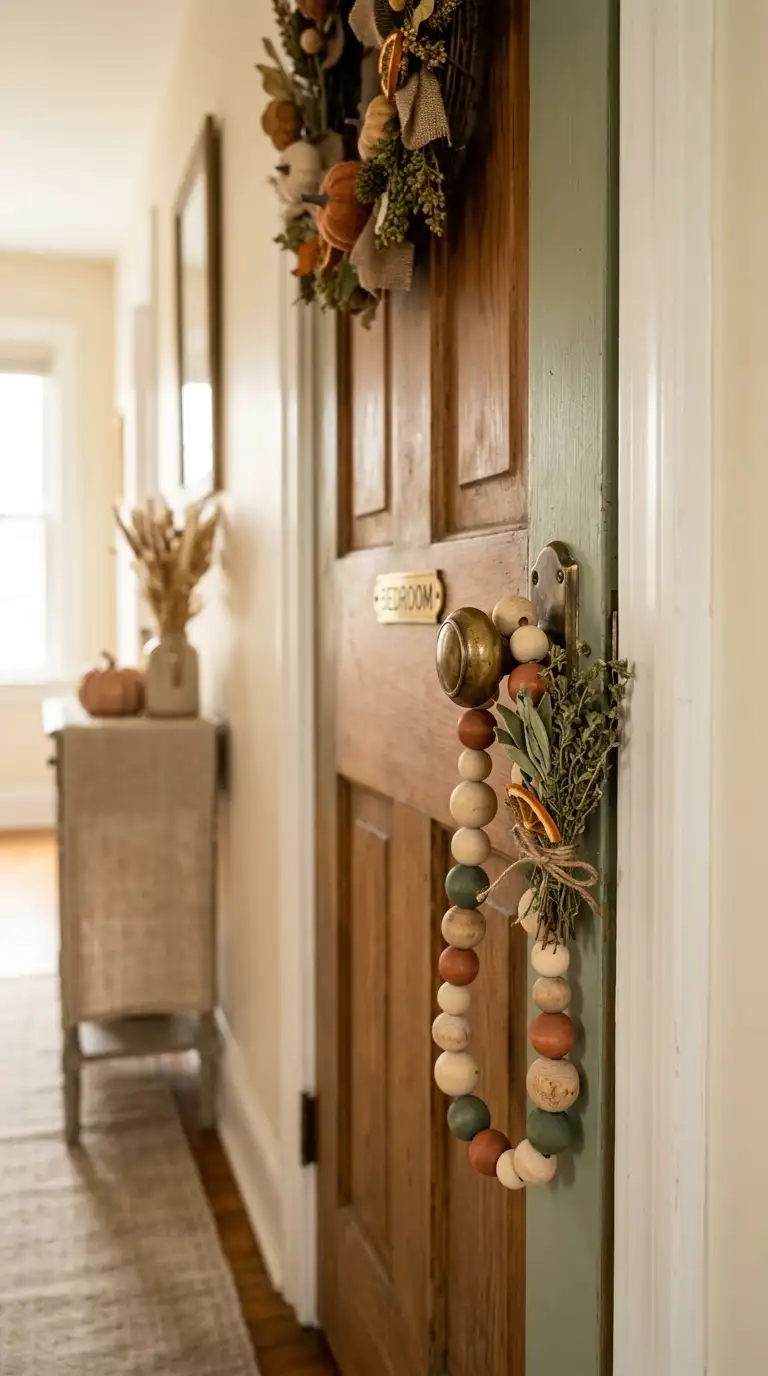 Rustic Wood Bead Door Garland