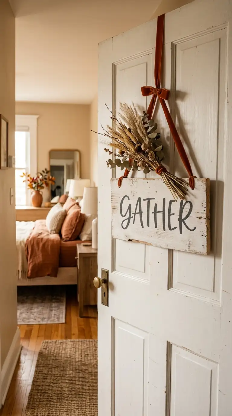 Rustic Wood Thanksgiving Welcome Sign