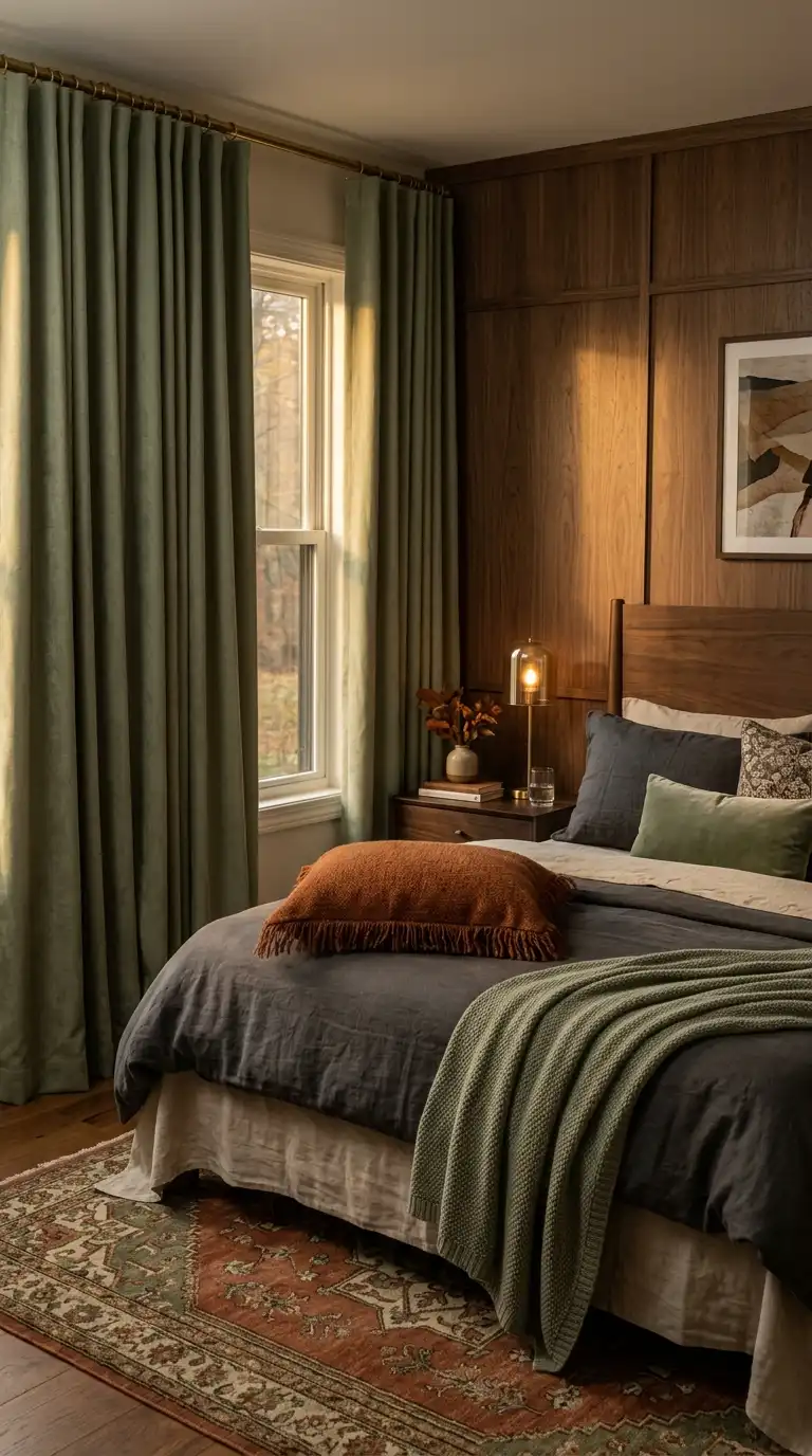 Sage Green Blackout Bedroom Drapes