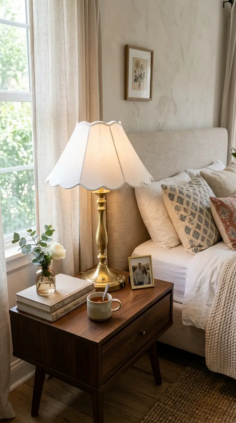 Scalloped Shade Cozy Bedroom Lamp