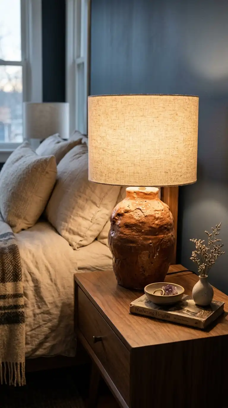 Sculptural Ceramic Bedside Lamp Ideas