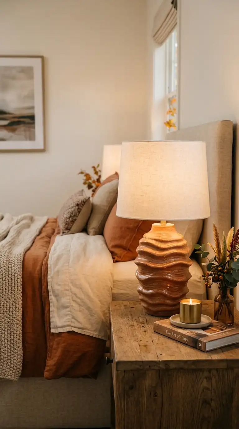 Sculptural Ceramic Bedside Lamp