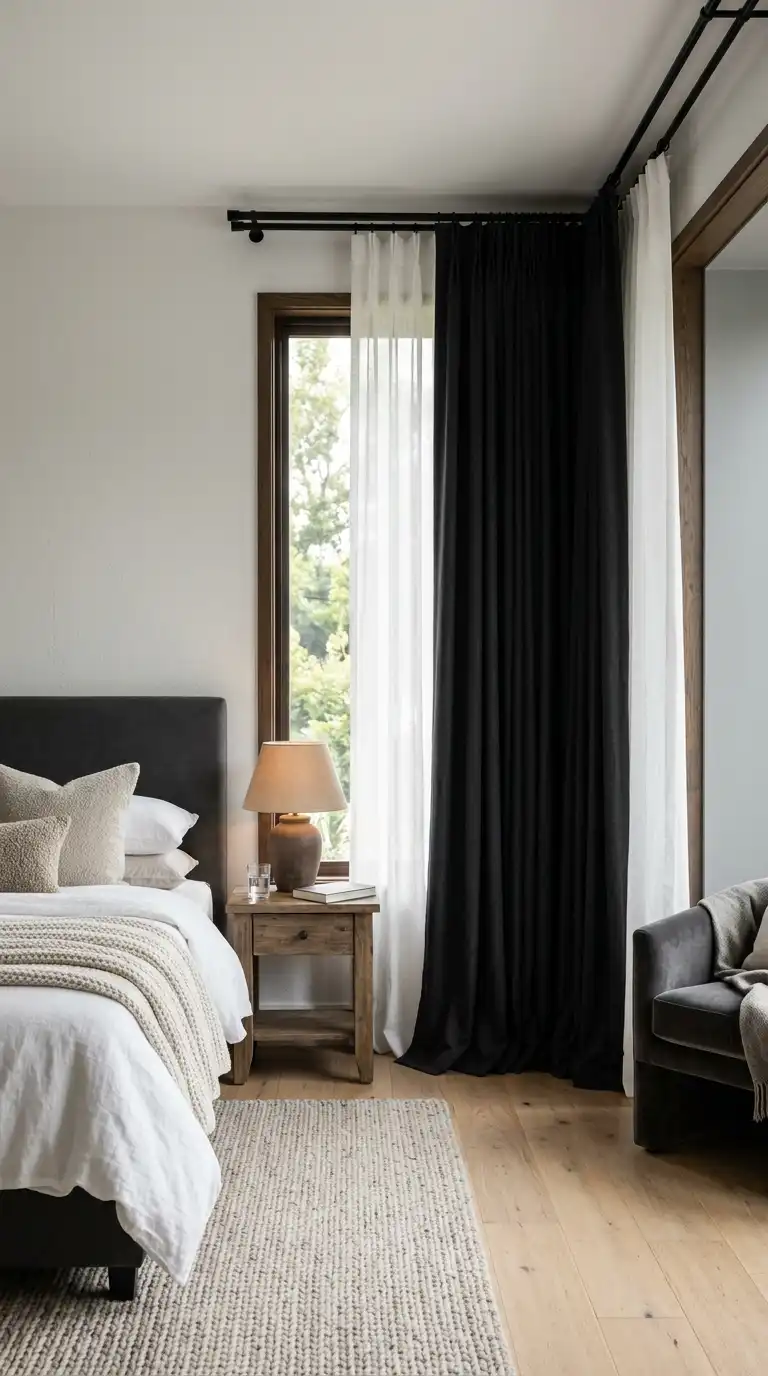 Sheer And Blackout Curtain Layers