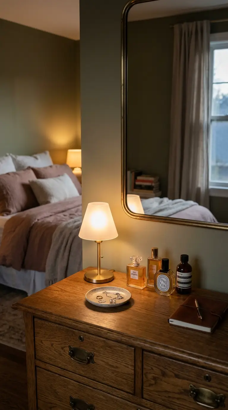 Small Lamp On Dresser