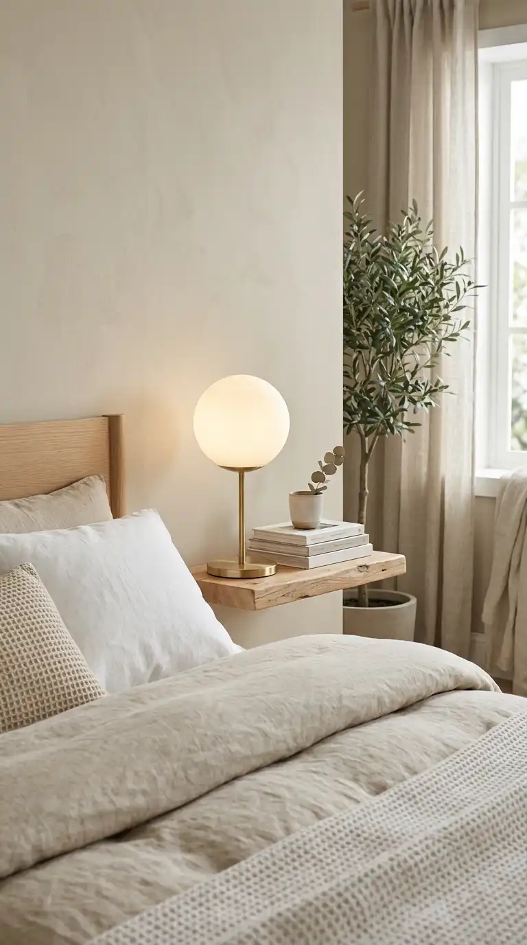Small Opal Glass Bedside Light