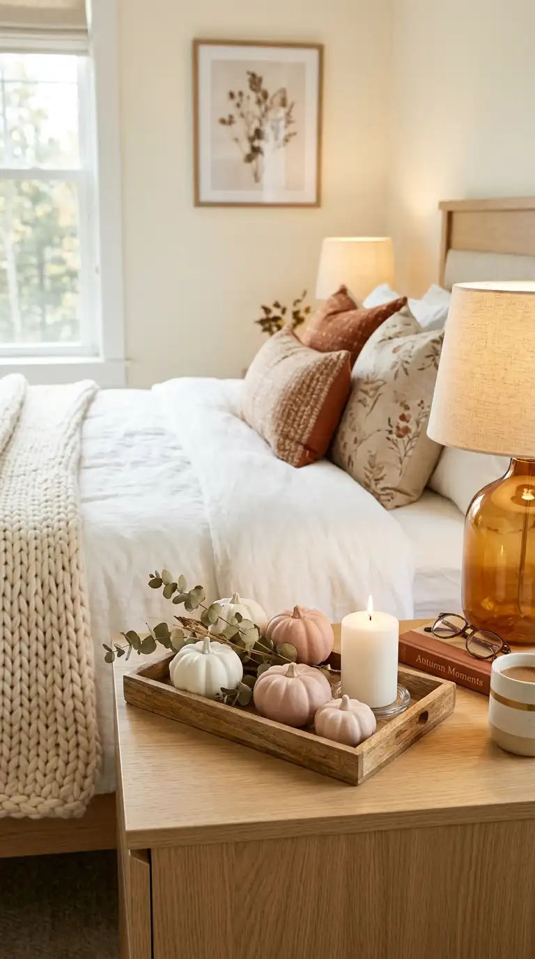 Small Pumpkin Nightstand Display