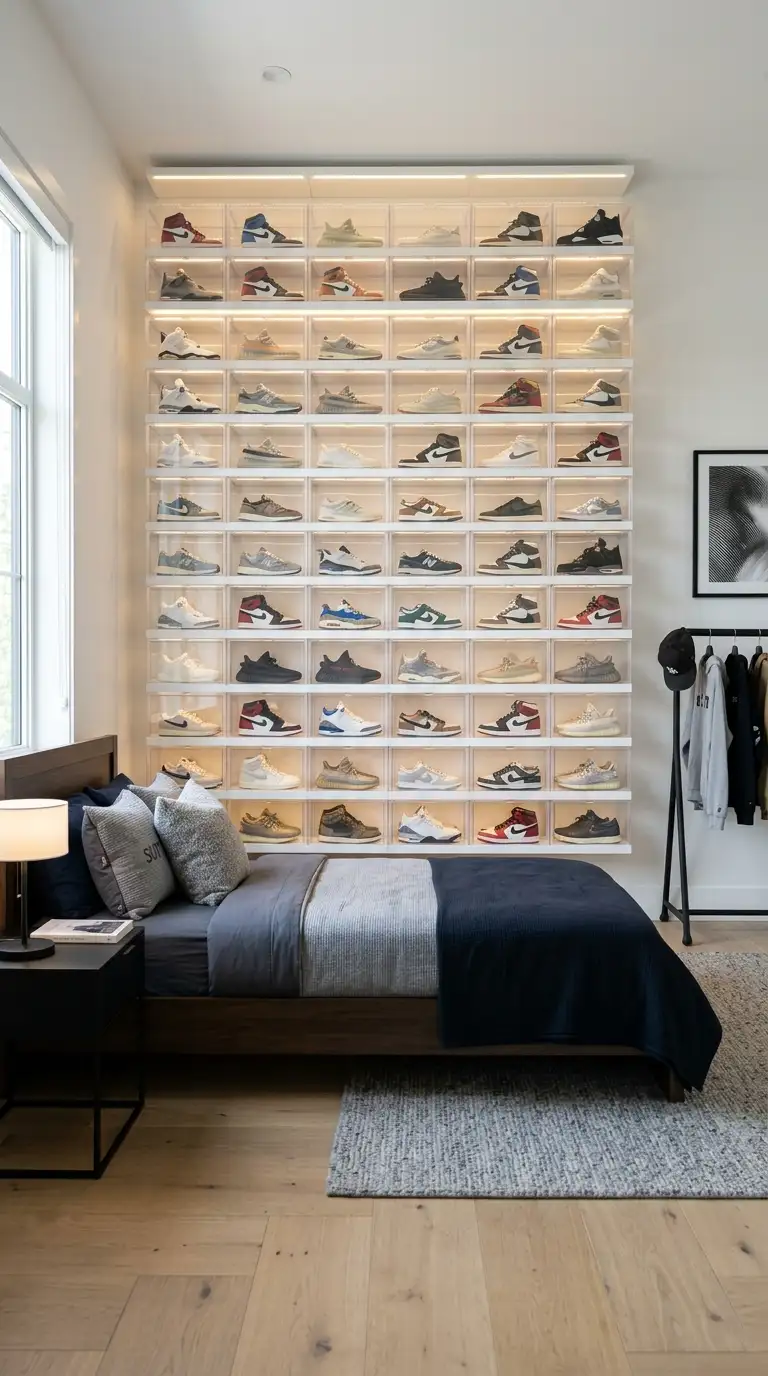 Sneaker Display Storage Wall