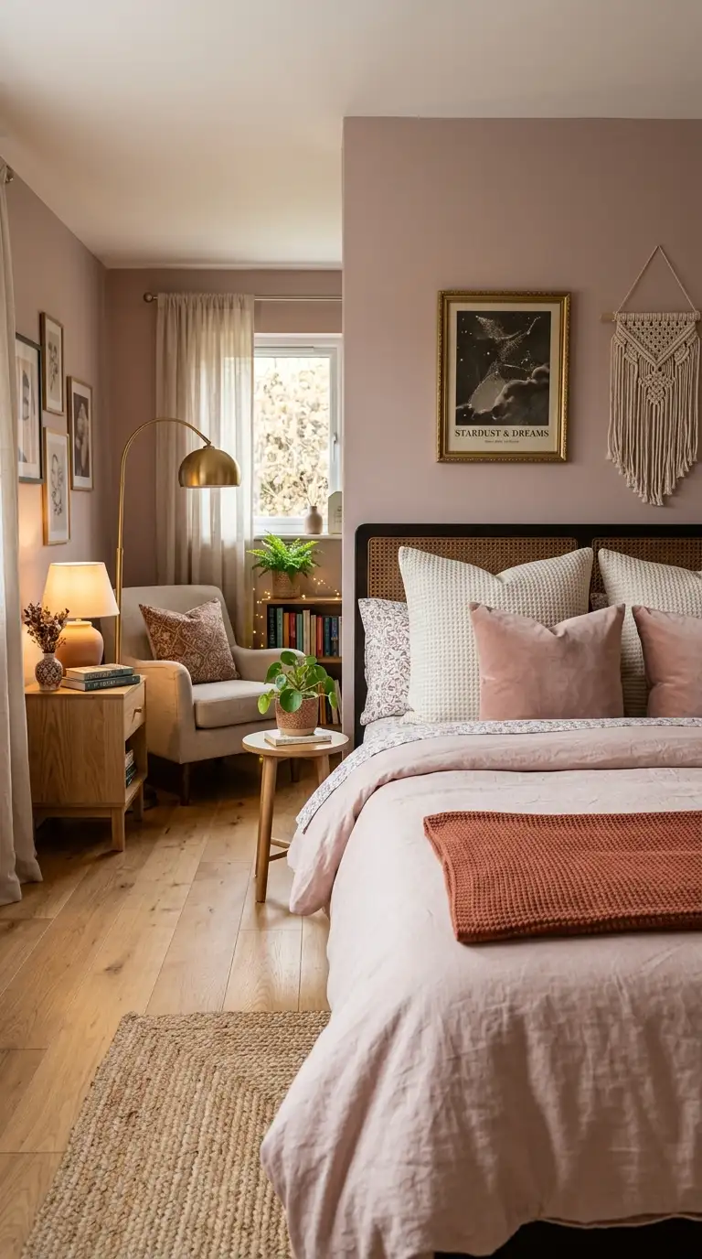 Soft Blush Cozy Bedroom