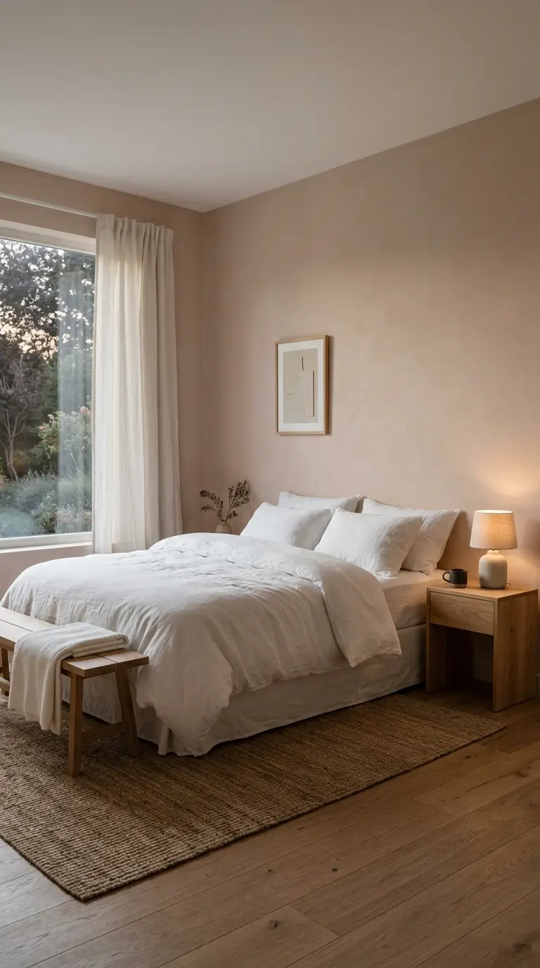 Soft Terracotta Minimalist Bedroom