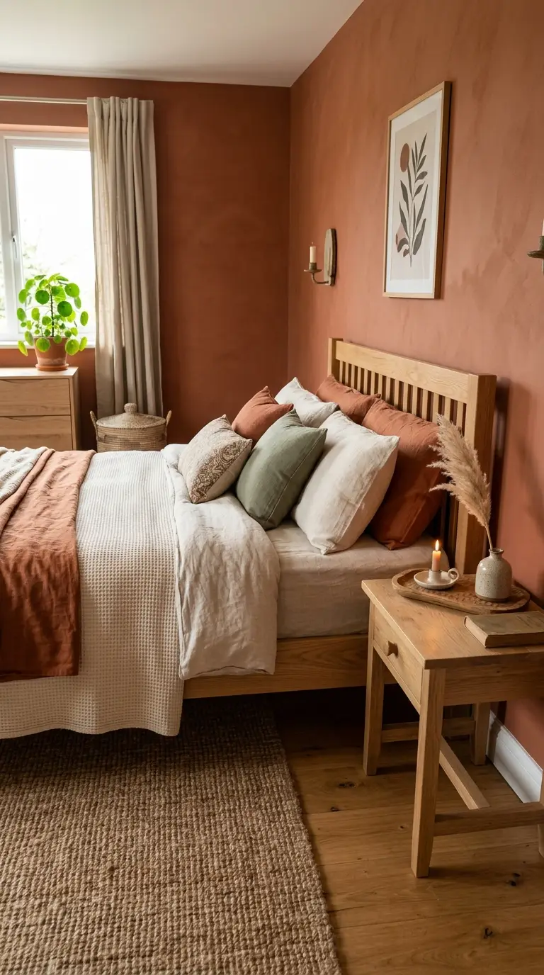 Terracotta With Natural Wood