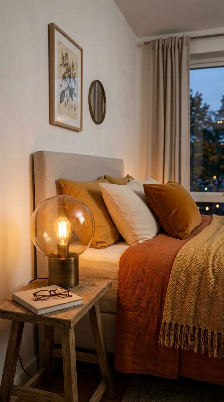 Tiny Glass Globe Bedside Lamp