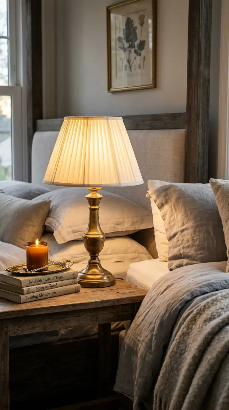 Vintage Brass Bedroom Table Lamps