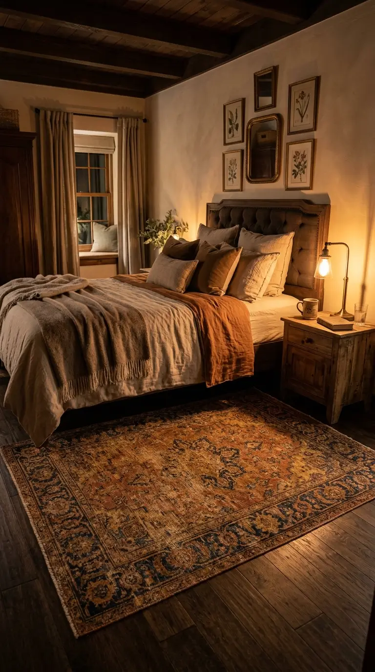 Vintage Rug With Warm Lighting