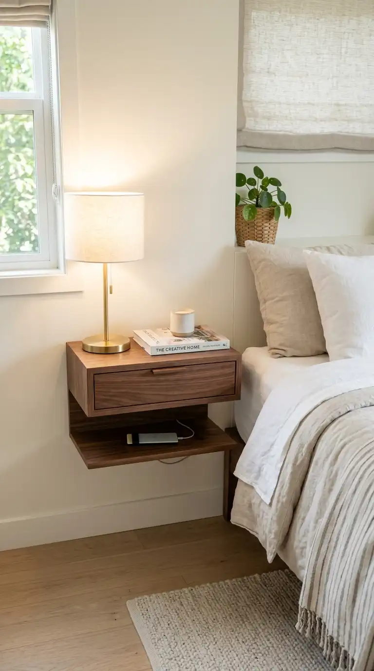 Wall Mounted Bedside Shelving
