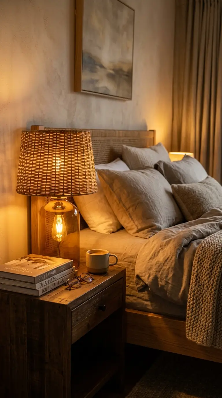 Warm Amber Bedside Lighting