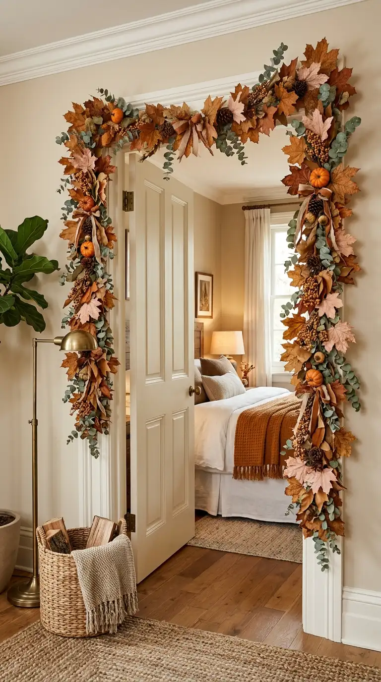 Warm Neutral Leaf Door Garland