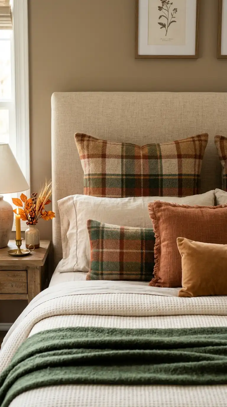 Warm Plaid Accent Pillows