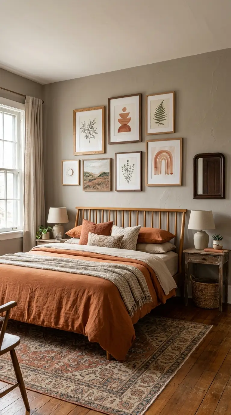 Warm Terracotta Gallery Wall