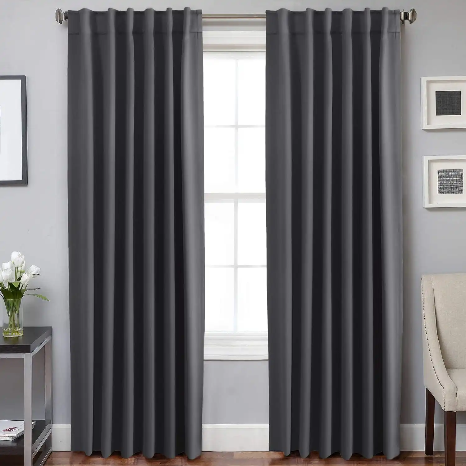 Charcoal Gray Blackout Window Treatments