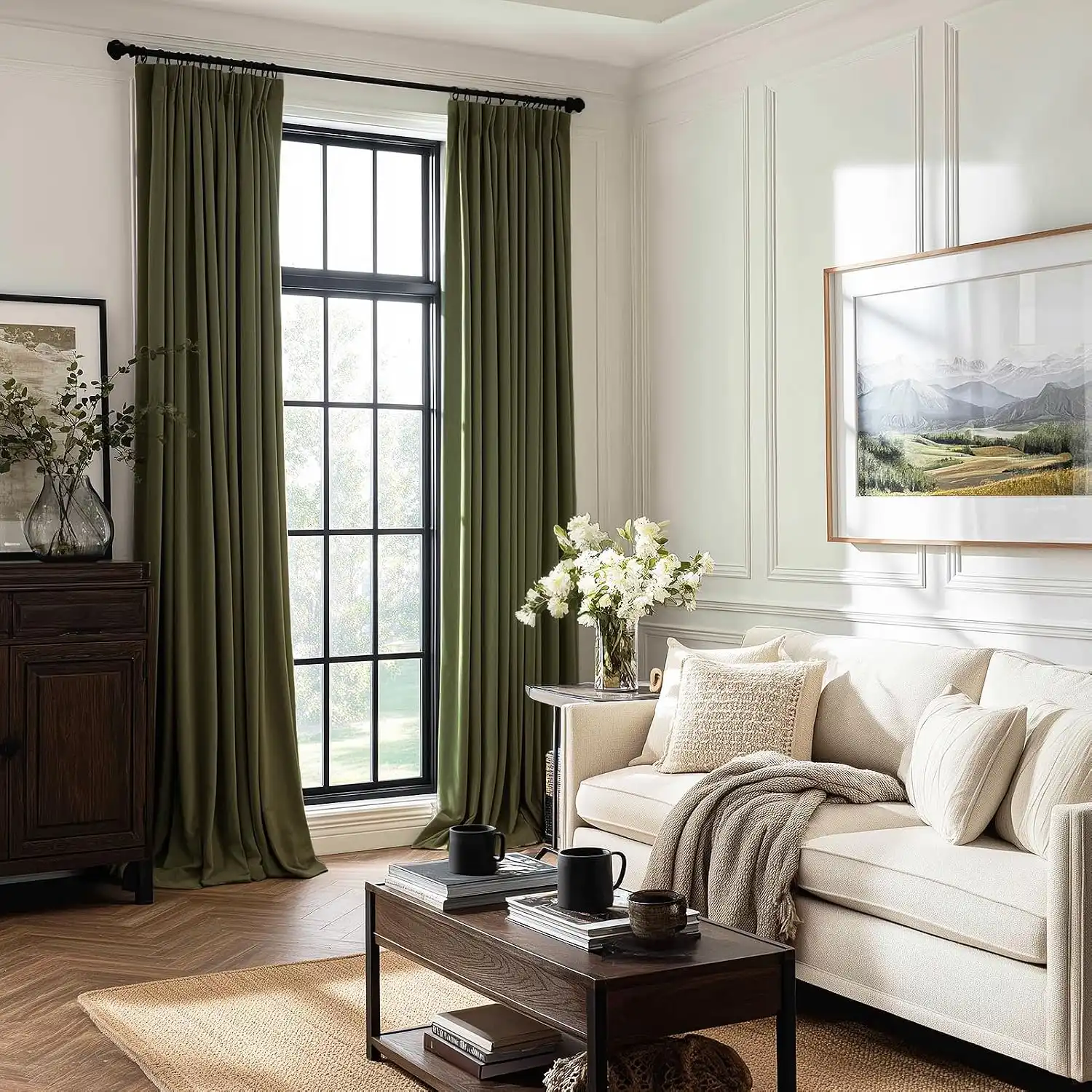 Floor Length Blackout Velvet Curtains