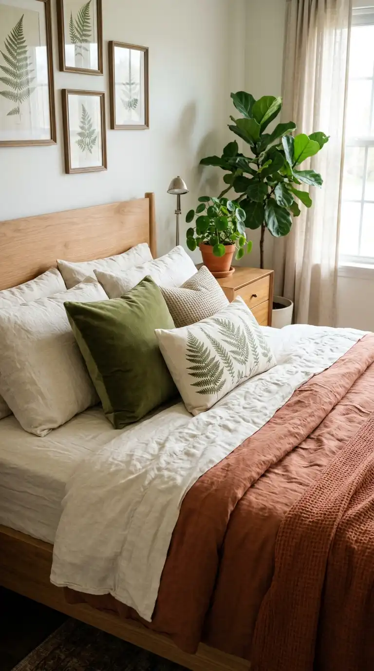 Botanical Print Accent Pillows