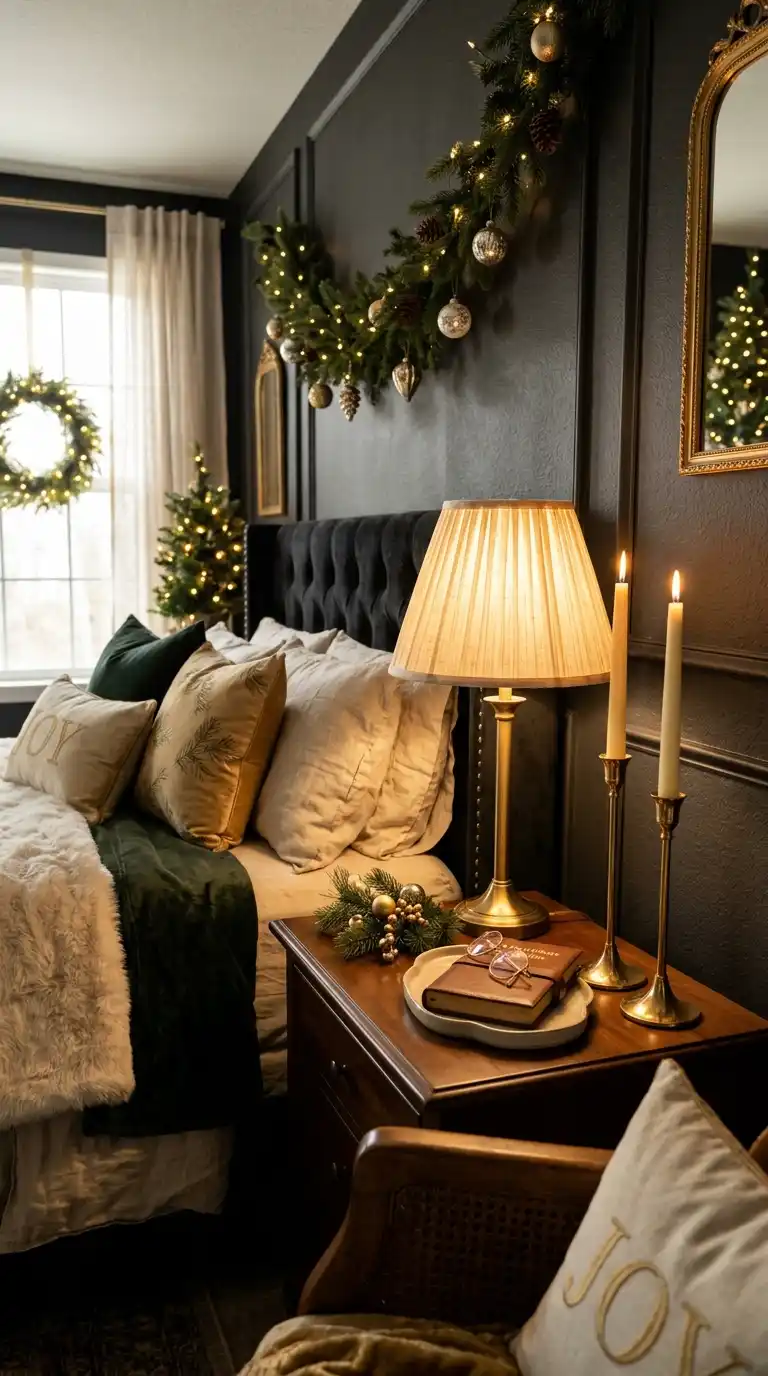 Brass Bedside Lamps And Candles