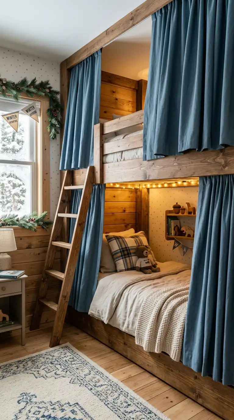 Bunk Beds With Cozy Curtains