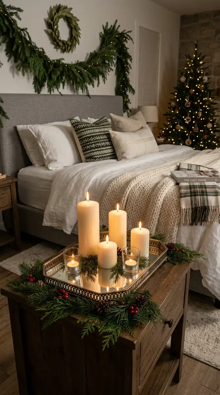 Candlelit Winter Bedroom Ambiance