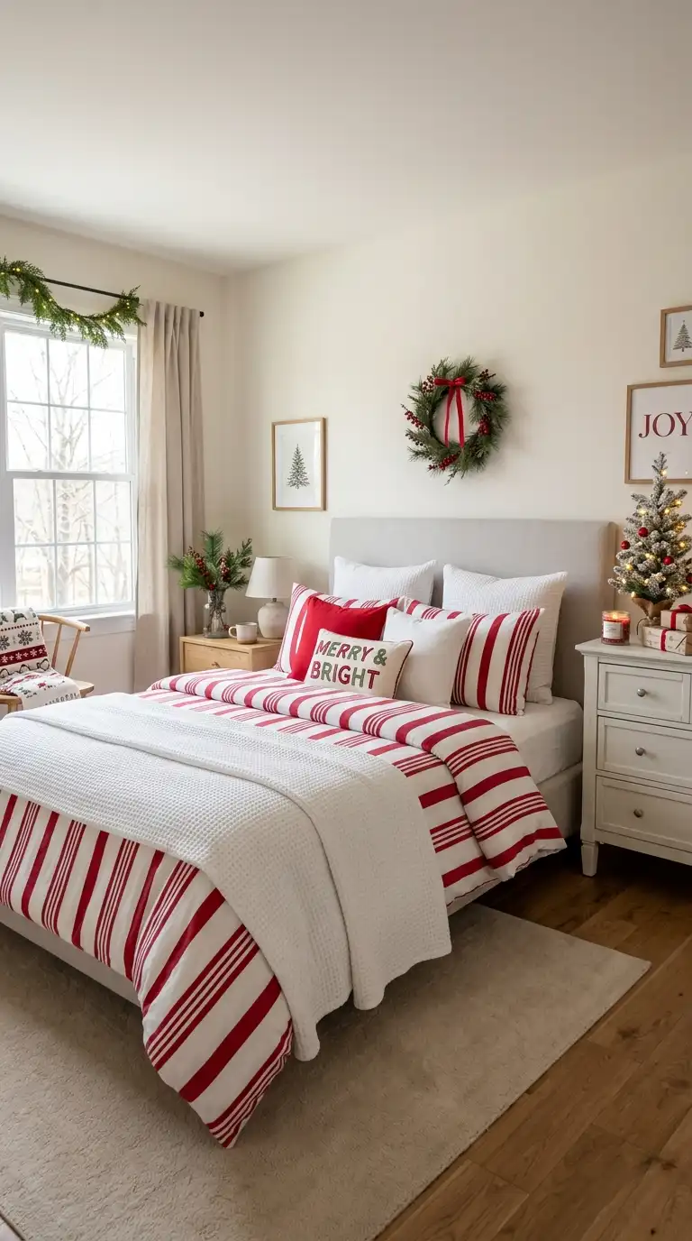 Candy Cane Striped Bedding