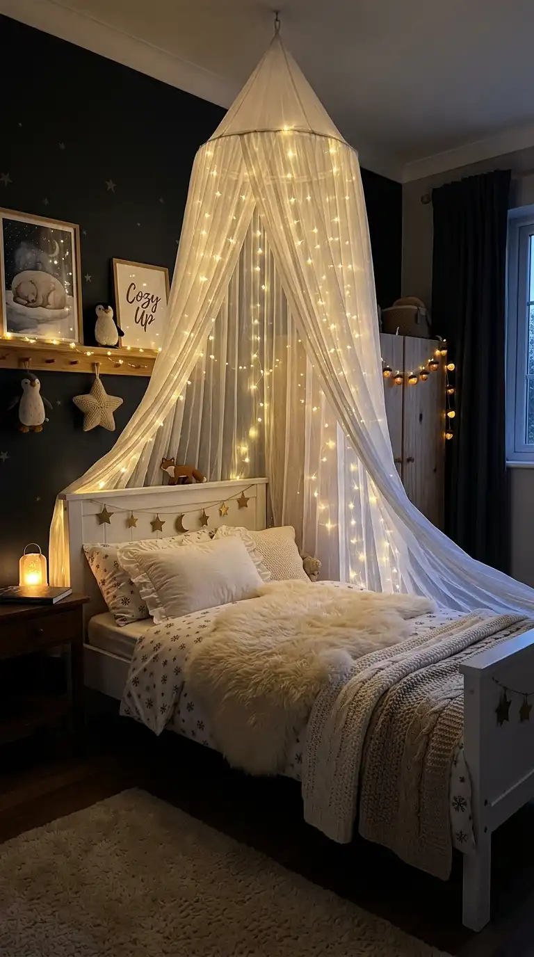 Charming Canopy Beds With Lights