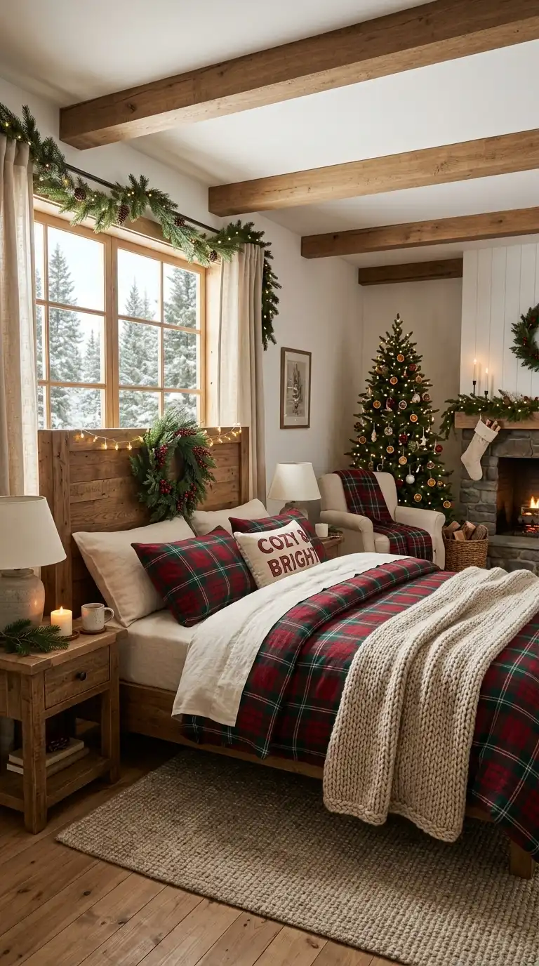 Cozy Plaid Holiday Bedding