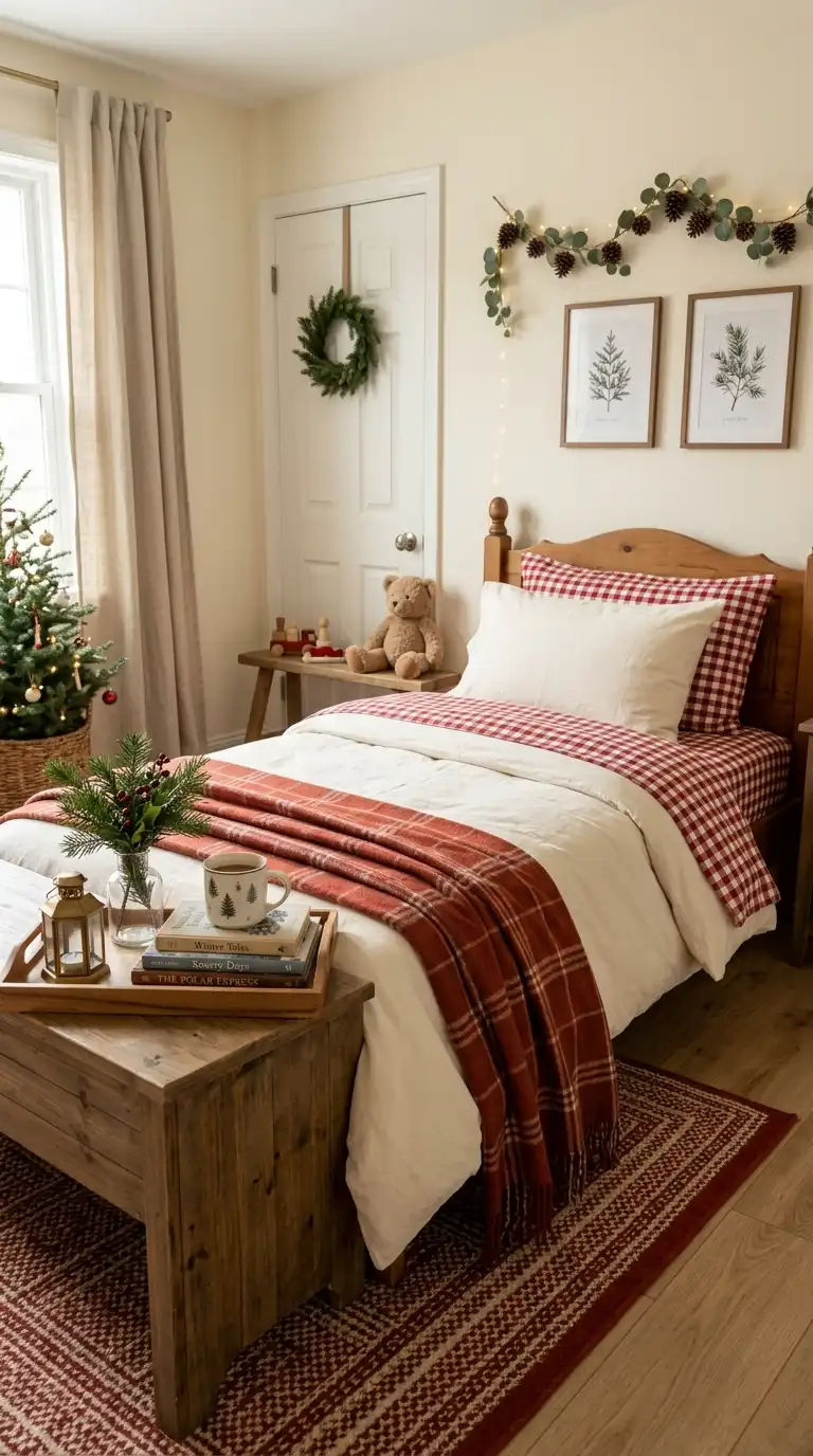 Festive Red And Cream Bedding