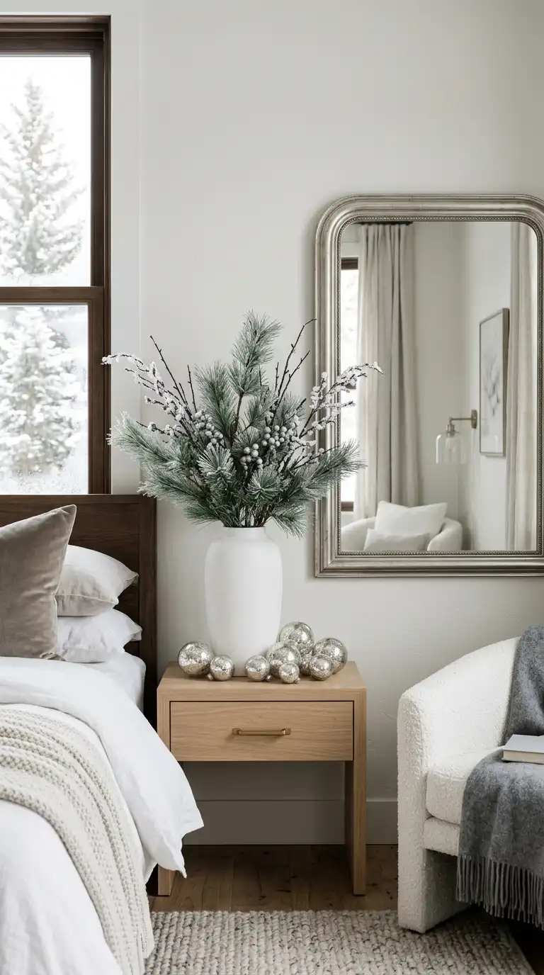 Frosted Pine Branch Arrangements
