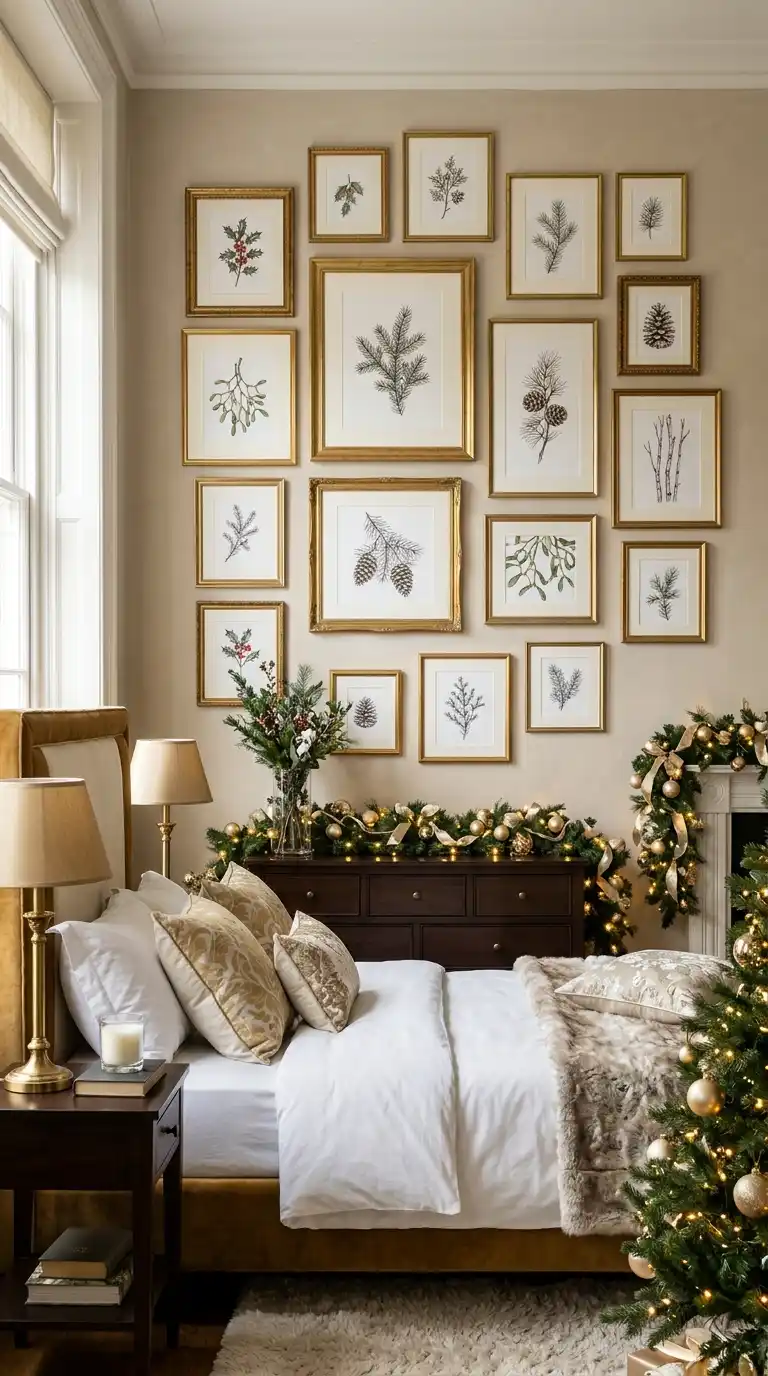 Gold Framed Festive Wall Art