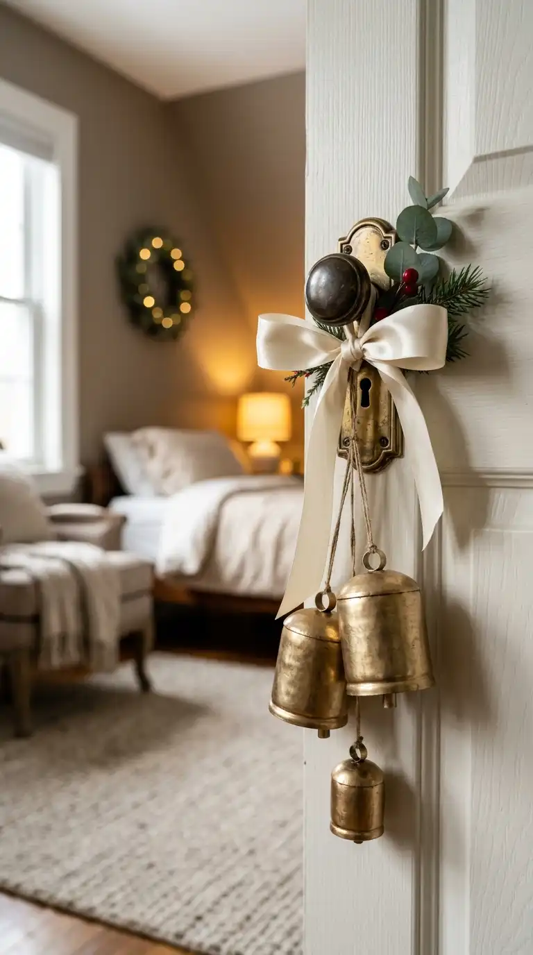 Golden Bell Holiday Entrance Decor
