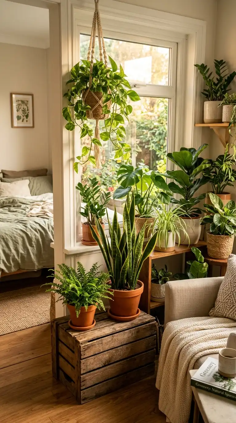 Lush Window Corner Plants